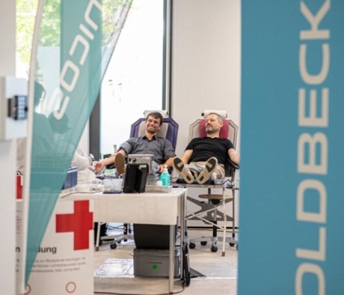 Mitarbeitende der Unternehmen im rob17 waren dem Aufruf gefolgt (Foto: GOLDBECK GmbH)